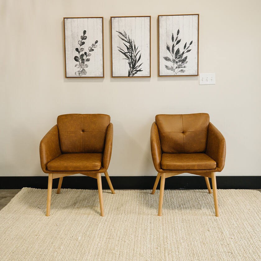 Photo of chairs in the NuVida office